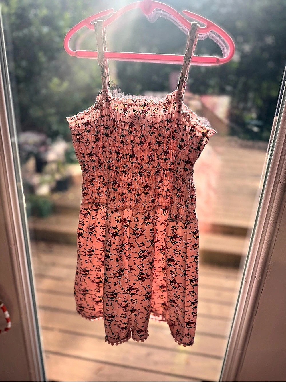 Girls Floral Pink/Peach Casual Shorts/Romper Like New
